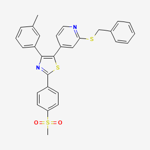 5-(2-Benzylthio-4-pyridyl)-4-(3-methylphenyl)-2-(4-methylsulfonylphenyl)-1,3-thiazole