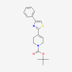 molecular formula C19H22N2O2S B8494043 tert-butyl 4-(4-phenyl-1,3-thiazol-2-yl)-3,6-dihydro-2H-pyridine-1-carboxylate 