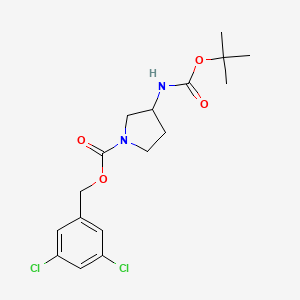 3,5-Dichlorobenzyl 3-((tert-butoxycarbonyl)amino)pyrrolidine-1-carboxylate