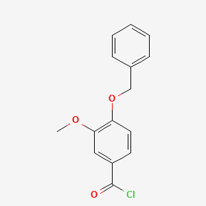 molecular formula C15H13ClO3 B8494071 3-Methoxy-4-benzyloxybenzoyl chloride CAS No. 1486-52-8