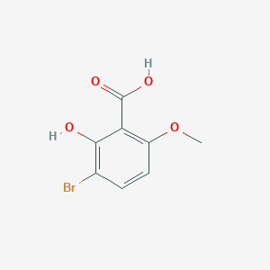 molecular formula C8H7BrO4 B8494113 3-Bromo-2-hydroxy-6-methoxybenzoic acid 