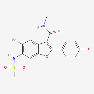 5-bromo-2-(4-fluorophenyl)-N-methyl-6-(methylsulfonamido)benzofuran-3-carboxamide