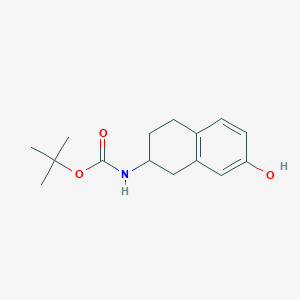molecular formula C15H21NO3 B8494209 (S)-tert-Butyl (7-hydroxy-1,2,3,4-tetrahydronaphthalen-2-yl)carbamate 