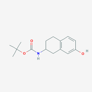 molecular formula C15H21NO3 B8494209 Tert-butyl (7-hydroxy-1,2,3,4-tetrahydronaphthalen-2-yl)carbamate 