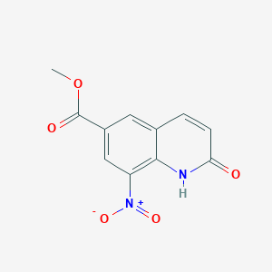molecular formula C11H8N2O5 B8494232 8-Nitro-6-methoxycarbonylcarbostyril 