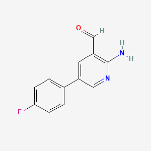 2-Amino-5-(4-fluorophenyl)nicotinaldehyde