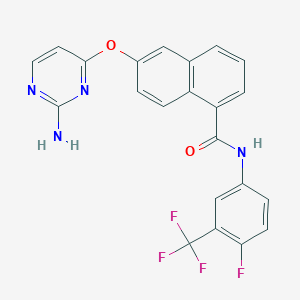 1-Naphthalenecarboxamide, 6-[(2-amino-4-pyrimidinyl)oxy]-N-[4-fluoro-3-(trifluoromethyl)phenyl]-