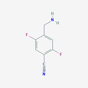 molecular formula C8H6F2N2 B8494378 4-Cyano-2,5-difluorobenzylamine 
