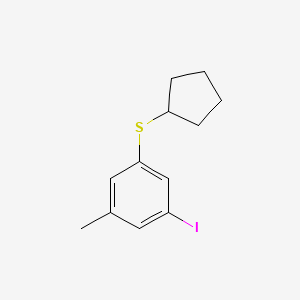 1-(Cyclopentylthio)-3-iodo-5-methylbenzene