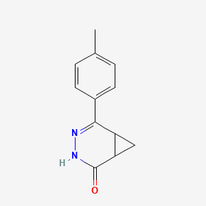 molecular formula C12H12N2O B8494393 5-p-Tolyl-3,4-diaza-bicyclo[4.1.0]hepta-2,4-dien-2-ol 