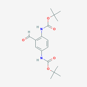 molecular formula C17H24N2O5 B8494427 Tert-butyl 4-[(tert-butoxycarbonyl)amino]-2-formylphenylcarbamate 