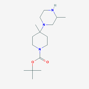 molecular formula C16H31N3O2 B8494435 Tert-butyl 4-methyl-4-(3-methylpiperazin-1-yl)piperidine-1-carboxylate 