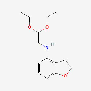 molecular formula C14H21NO3 B8494509 N-(2,2-diethoxyethyl)-2,3-dihydrobenzo[b]furan-4-amine 