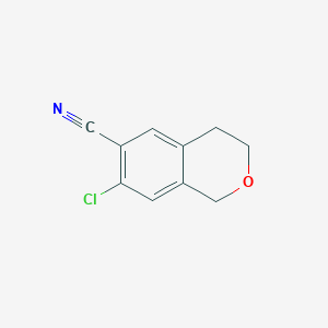 molecular formula C10H8ClNO B8494534 7-Chloroisochromane-6-carbonitrile 