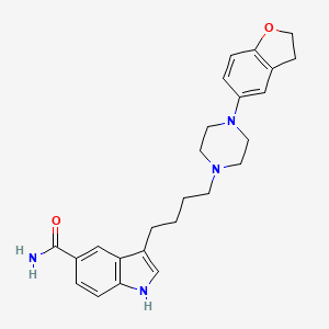 molecular formula C25H30N4O2 B8494573 3-[4-[4-(2,3-dihydro-1-benzofuran-5-yl)piperazin-1-yl]butyl]-1H-indole-5-carboxamide 