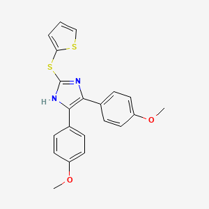 4,5-Bis(4-methoxyphenyl)-2-[(thiophen-2-yl)sulfanyl]-1H-imidazole