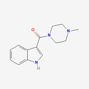 molecular formula C14H17N3O B8495201 (1H-Indol-3-yl)-(4-methylpiperazin-1-yl)methanone 
