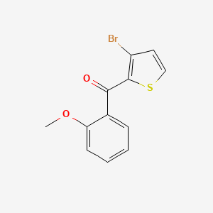 molecular formula C12H9BrO2S B8495278 (3-Bromothien-2-yl)(2-methoxyphenyl)methanone 