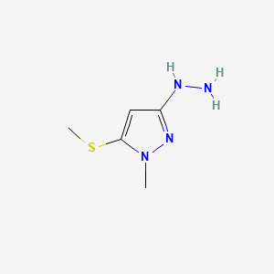 3-Hydrazino-1-methyl-5-methylmercaptopyrazole