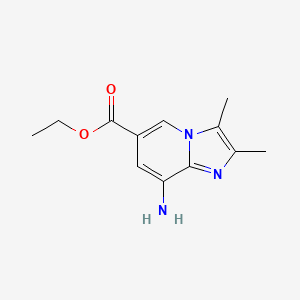 molecular formula C12H15N3O2 B8495381 Ethyl 8-amino-2,3-dimethylimidazo[1,2-a]pyridine-6-carboxylate 