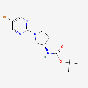 tert-butyl N-[(3S)-1-(5-bromopyrimidin-2-yl)pyrrolidin-3-yl]carbamate
