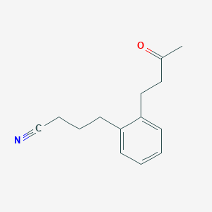 4-[2-(3-Oxobutyl)phenyl]butanenitrile