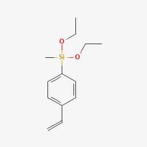 molecular formula C13H20O2Si B8495623 Silane, (4-ethenylphenyl)diethoxymethyl- CAS No. 5990-80-7