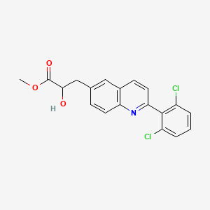 molecular formula C19H15Cl2NO3 B8495802 methyl 3-[2-(2,6-dichlorophenyl)quinolin-6-yl]-2-hydroxypropanoate 