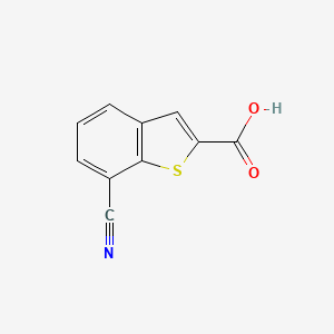 molecular formula C10H5NO2S B8495808 Benzo[b]thiophene-2-carboxylic acid, 7-cyano- CAS No. 550998-64-6
