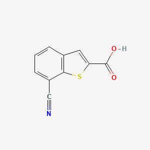molecular formula C10H5NO2S B8495808 7-Cyanobenzo[b]thiophene-2-carboxylic acid CAS No. 550998-64-6