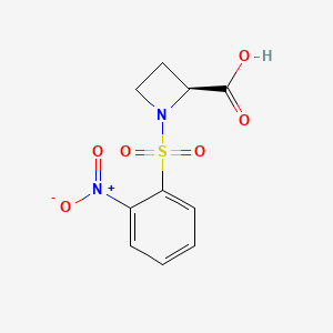 molecular formula C10H10N2O6S B8495969 (S)-N-(2-nitrobenzenesulfonyl)azetidine-2-carboxylic acid CAS No. 207791-17-1