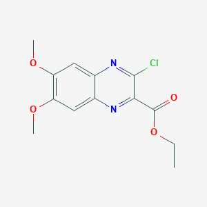 molecular formula C13H13ClN2O4 B8496085 Ethyl 3-chloro-6,7-dimethoxyquinoxaline-2-carboxylate 