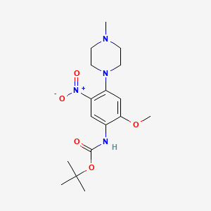 tert-Butyl N-[2-methoxy-4-(4-methylpiperazin-1-yl)-5-nitrophenyl]carbamate
