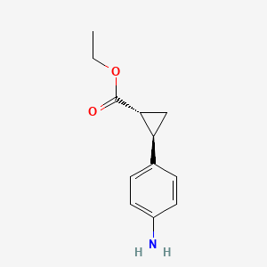 ethyl (1R,2R)-2-(4-aminophenyl)cyclopropanecarboxylate