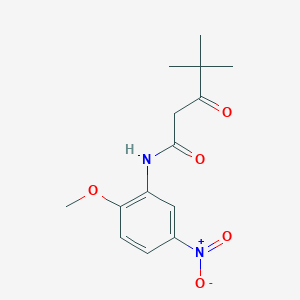 N-(2-methoxy-5-nitrophenyl)-4,4-dimethyl-3-oxopentanamide