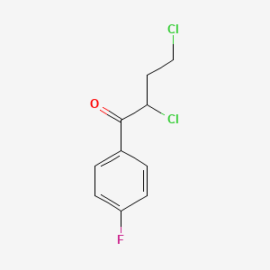 molecular formula C10H9Cl2FO B8496362 4-Fluorophenyl 1,3-dichloropropyl ketone 
