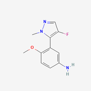 3-(4-fluoro-2-methyl-2H-pyrazol-3-yl)-4-methoxy-phenylamine