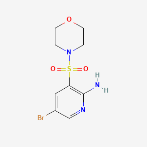 molecular formula C9H12BrN3O3S B8496539 5-Bromo-3-(morpholinosulfonyl)pyridin-2-amine 