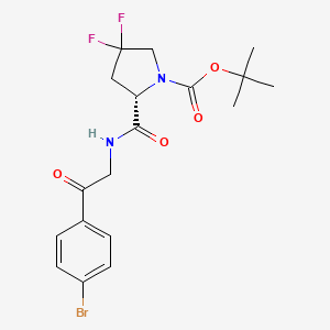 (S)-tert-butyl 2-(2-(4-bromophenyl)-2-oxoethylcarbamoyl)-4,4-difluoropyrrolidine-1-carboxylate