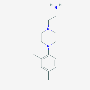 molecular formula C14H23N3 B8496633 4-(2,4-Dimethylphenyl)piperazin-1-ylethylamine 