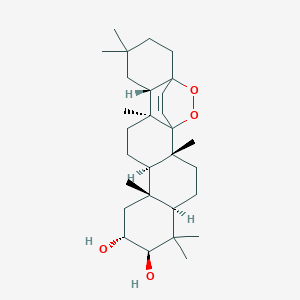 molecular formula C29H46O4 B8496652 (2R,5R,7R,8R,10S,11R,14S,15S)-2,6,6,10,14,17,17-heptamethyl-21,22-dioxahexacyclo[18.2.2.01,14.02,11.05,10.015,20]tetracos-23-ene-7,8-diol 