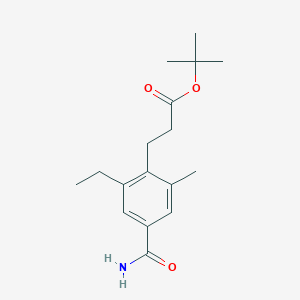 3-(4-Carbamoyl-2-ethyl-6-methyl-phenyl)-propionic acid tert-butyl ester