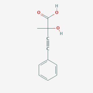 molecular formula C11H10O3 B8496738 2-Hydroxy-2-methyl-4-phenylbutynoic acid 