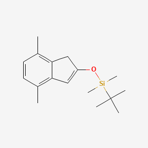 molecular formula C17H26OSi B8496842 tert-Butyl[(4,7-dimethyl-1H-inden-2-yl)oxy]dimethylsilane CAS No. 194279-59-9