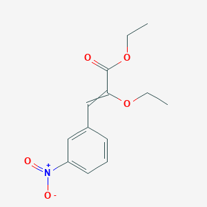 molecular formula C13H15NO5 B8496945 Ethyl 2-ethoxy-3-(3-nitrophenyl)prop-2-enoate CAS No. 921196-08-9