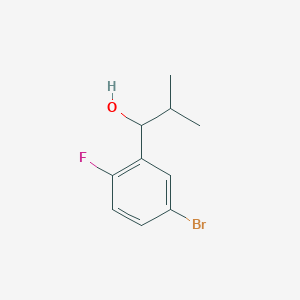 molecular formula C10H12BrFO B8497164 1-(5-Bromo-2-fluorophenyl)-2-methylpropan-1-ol 