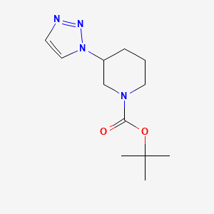 molecular formula C12H20N4O2 B8497167 Tert-butyl 3-(1H-1,2,3-triazol-1-YL)piperidine-1-carboxylate 