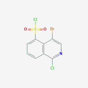molecular formula C9H4BrCl2NO2S B8497182 5-Isoquinolinesulfonyl chloride,4-bromo-1-chloro- 