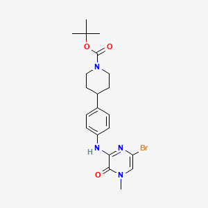 tert-Butyl 4-(4-(6-Bromo-4-methyl-3-oxo-3,4-dihydropyrazin-2-ylamino)phenyl)piperidine-1-carboxylate