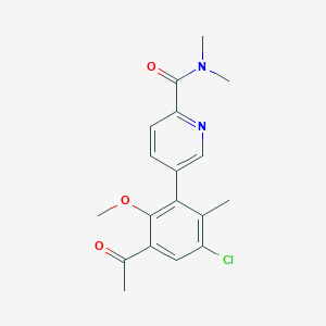 5-(3-Acetyl-5-chloro-2-methoxy-6-methylphenyl)-N,N-dimethylpyridine-2-carboxamide